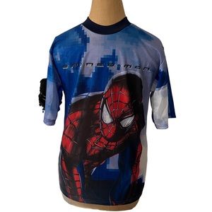 Boys Spider-Man Mesh Shirt Official Movie Merchandise 2002 NWT Sz 12/14 Vintage
